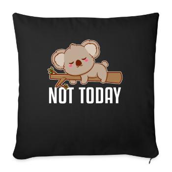 Not Today Koalabear Eucalyptus Phascolarctos - Sofa pillowcase 17,3'' x 17,3'' (45 x 45 cm) - black - Front