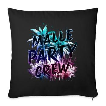 Malle Party Crew - Sofa pillowcase 17,3'' x 17,3'' (45 x 45 cm) - black - Front