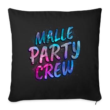 Malle Party Crew - Sofa pillowcase 17,3'' x 17,3'' (45 x 45 cm) - black - Front