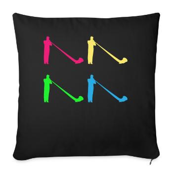 Colorful Alphorn Gift - Sonorous Variety - Sofa pillowcase 17,3'' x 17,3'' (45 x 45 cm) - black - Front