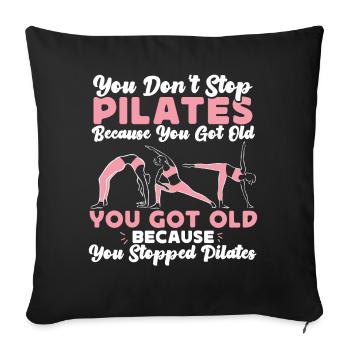 Pilates Instructor Teacher Retired - Sofa pillowcase 17,3'' x 17,3'' (45 x 45 cm) - black - Front