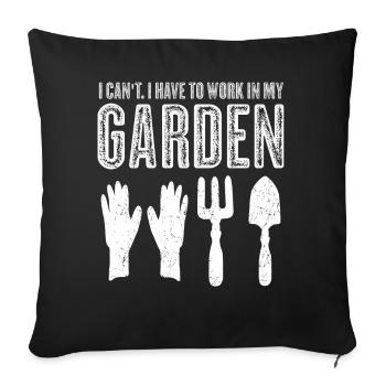 Garden Gardener Gardening - Sofa pillowcase 17,3'' x 17,3'' (45 x 45 cm) - black - Front