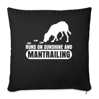 Mantrailing - Sofa pillowcase 17,3'' x 17,3'' (45 x 45 cm) - black - Front