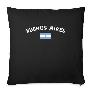 Buenos Aires Argentina Argentine Flag - Sofa pillowcase 17,3'' x 17,3'' (45 x 45 cm) - black - Front