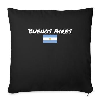 Buenos Aires Argentina Argentine Flag - Sofa pillowcase 17,3'' x 17,3'' (45 x 45 cm) - black - Front