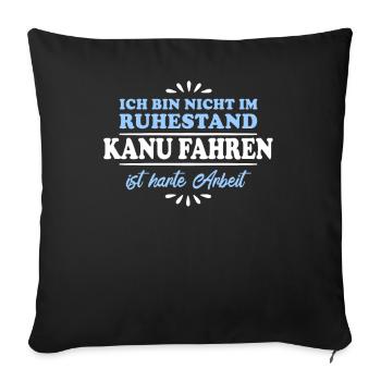 Retraité Retraité Canoéiste - Housse de coussin décorative 45 x 45 cm - noir - Devant