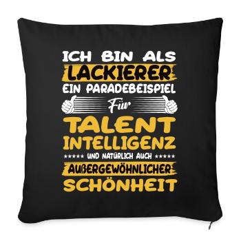 Le peintre, un excellent exemple de talent - Housse de coussin décorative 45 x 45 cm - noir - Devant