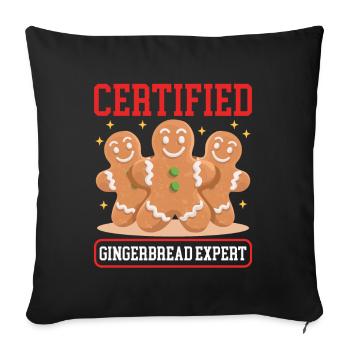 Gingerbread Gingerbread Men Gingerbread Man Gift - Sofa pillowcase 17,3'' x 17,3'' (45 x 45 cm) - black - Front
