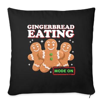 Gingerbread Men Gingerbread Gingerbread Man Gift - Sofa pillowcase 17,3'' x 17,3'' (45 x 45 cm) - black - Front