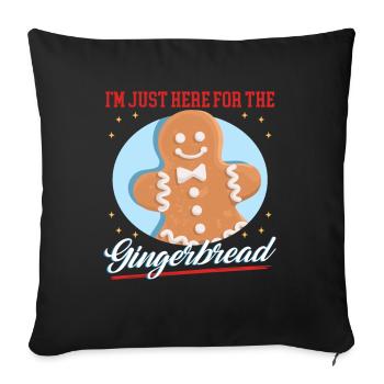Gingerbread Man Gingerbread Gingerbread Men Gift - Sofa pillowcase 17,3'' x 17,3'' (45 x 45 cm) - black - Front