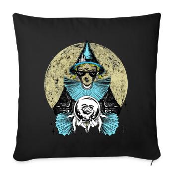 Fortune Teller Meme Future Oracle - Sofa pillowcase 17,3'' x 17,3'' (45 x 45 cm) - black - Front