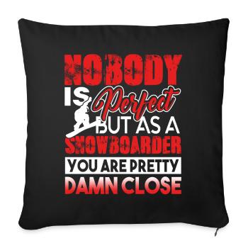 Snowboarding Proud To Be A Snowboarder - Sofa pillowcase 17,3'' x 17,3'' (45 x 45 cm) - black - Front