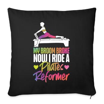Instructeur de Pilates Enseignant - Housse de coussin décorative 45 x 45 cm - noir - Devant
