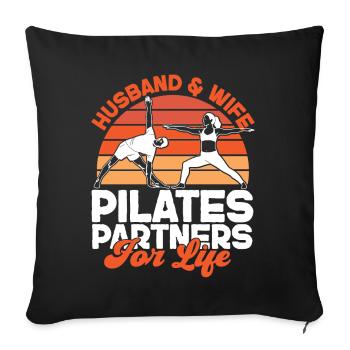 Pilates Instructor Teacher Husband - Sofa pillowcase 17,3'' x 17,3'' (45 x 45 cm) - black - Front