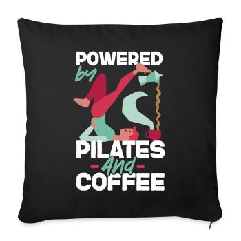 Pilates Instructor Teacher Coffee - Sofa pillowcase 17,3'' x 17,3'' (45 x 45 cm) - black - Front
