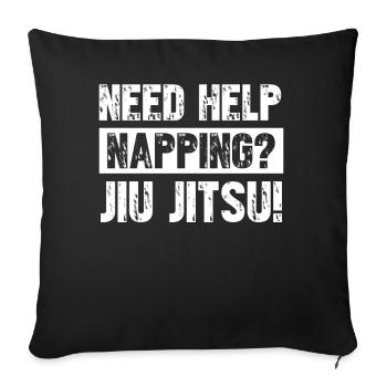 Ju-Jitsu BJJ Jujutsu Jiu-Jitsu - Sofakissenbezug 45 x 45 cm - Schwarz - Vorne