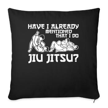Ju-Jitsu BJJ - Housse de coussin décorative 45 x 45 cm - noir - Devant