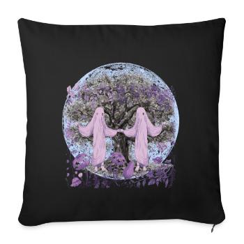 Spring, Nature, Spirits, Dance, Fantasy, Ecology, Flora - Sofa pillowcase 17,3'' x 17,3'' (45 x 45 cm) - black - Front