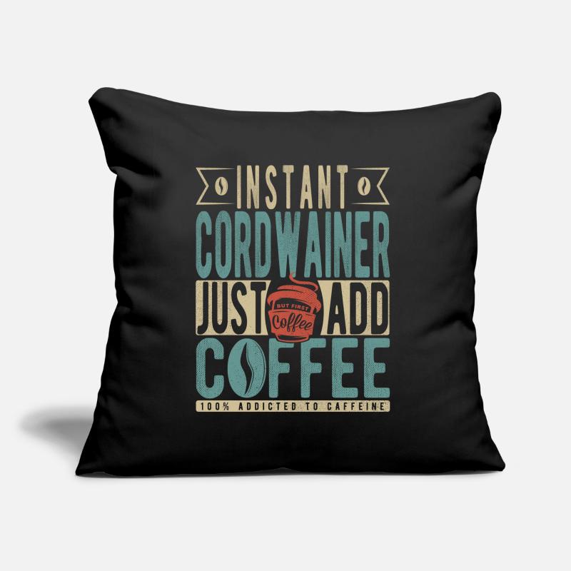 Cordon instantané Il suffit d’ajouter du café Housse de coussin décorative 45 x 45 cm