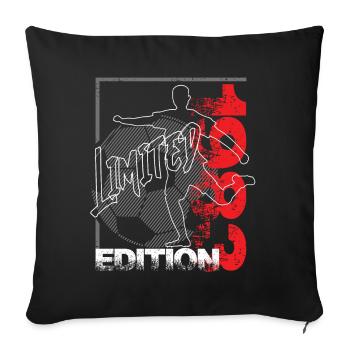 Limited Edition 1983 Limited Edition Fußball - Sofakissenbezug 45 x 45 cm - Schwarz - Vorne