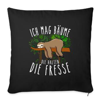 J’aime les arbres qui se taisent - Housse de coussin décorative 45 x 45 cm - noir - Devant