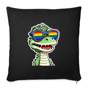 LGBTQ - Housse de coussin décorative 45 x 45 cm - noir - Devant