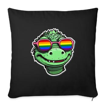 LGBTQ - Housse de coussin décorative 45 x 45 cm - noir - Devant