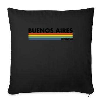 Buenos Aires Rétro Argentine Argentine - Housse de coussin décorative 45 x 45 cm - noir - Devant