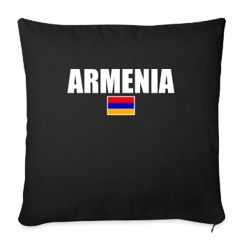 Armenia Armenia Armenian Flag Armenian - Sofa pillowcase 17,3'' x 17,3'' (45 x 45 cm) - black - Front