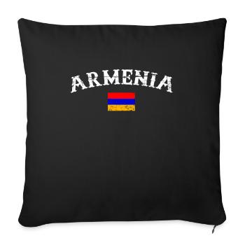 Armenia Vintage Armenia Armenian Flag - Sofa pillowcase 17,3'' x 17,3'' (45 x 45 cm) - black - Front