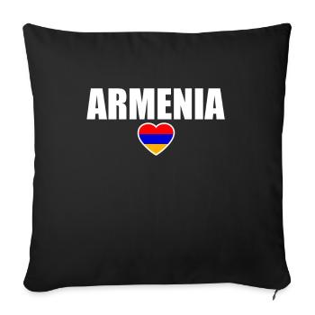 Armenia Armenia Armenian Flag Armenian - Sofa pillowcase 17,3'' x 17,3'' (45 x 45 cm) - black - Front