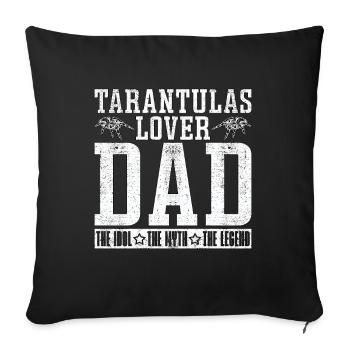 L’amant de la tarentule papa l’idole de l’éleveur de tarentule - Housse de coussin décorative 45 x 45 cm - noir - Devant