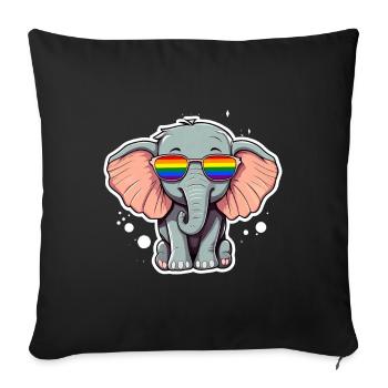 LGBTQ - Housse de coussin décorative 45 x 45 cm - noir - Devant