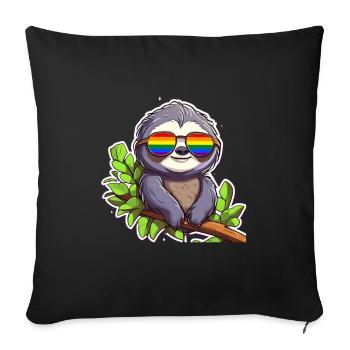 LGBTQ - Housse de coussin décorative 45 x 45 cm - noir - Devant