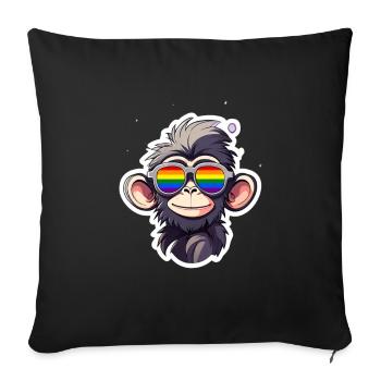 LGBTQ Affe - Sofakissenbezug 45 x 45 cm - Schwarz - Vorne