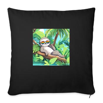 LGBTQ - Housse de coussin décorative 45 x 45 cm - noir - Devant