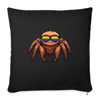 Lunettes de soleil LGBTQ Spider Rainbow Pride Month - Housse de coussin décorative 45 x 45 cm - noir - Devant