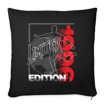 Édition limitée 1996 Édition limitée Football - Housse de coussin décorative 45 x 45 cm - noir - Devant