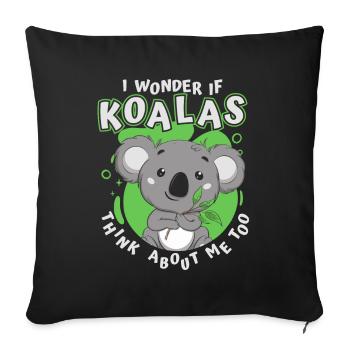 Think About Me Too Koalabear Eucalyptus Lover - Sofa pillowcase 17,3'' x 17,3'' (45 x 45 cm) - black - Front