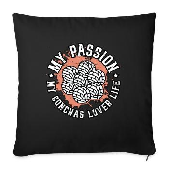 Conchas Lover Ma Passion Mes Conchas Mexicain Sucré - Housse de coussin décorative 45 x 45 cm - noir - Devant