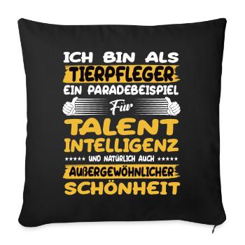 zookeeper a prime example of talent - Sofa pillowcase 17,3'' x 17,3'' (45 x 45 cm) - black - Front