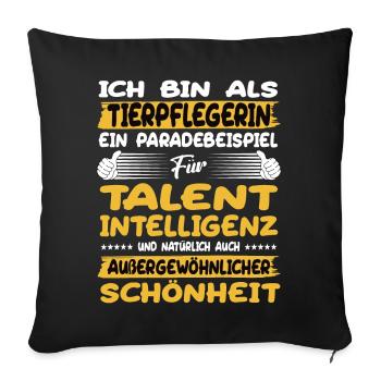 zookeeper a prime example of talent - Sofa pillowcase 17,3'' x 17,3'' (45 x 45 cm) - black - Front