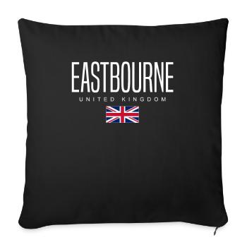 Eastborne, United Kingdom - Sofa pillowcase 17,3'' x 17,3'' (45 x 45 cm) - black - Front