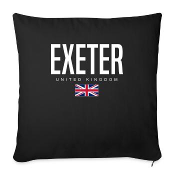 Exeter Vereinigtes Königreich - Sofakissenbezug 45 x 45 cm - Schwarz - Vorne