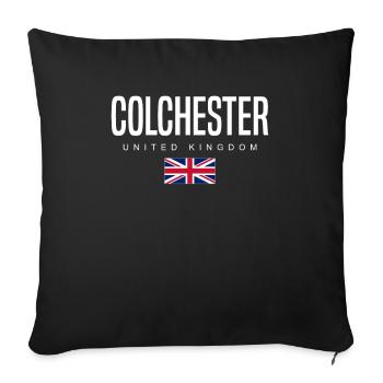 Colchester, Royaume-Uni - Housse de coussin décorative 45 x 45 cm - noir - Devant
