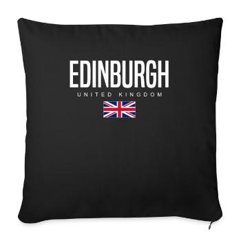 Édimbourg, Royaume-Uni - Housse de coussin décorative 45 x 45 cm - noir - Devant