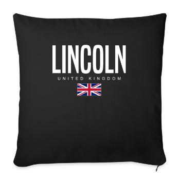 Lincoln, United Kingdom - Sofa pillowcase 17,3'' x 17,3'' (45 x 45 cm) - black - Front