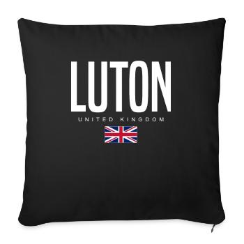 Luton, Royaume-Uni - Housse de coussin décorative 45 x 45 cm - noir - Devant