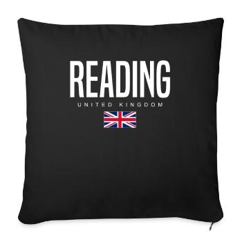 Reading England Großbritannien - Sofakissenbezug 45 x 45 cm - Schwarz - Vorne
