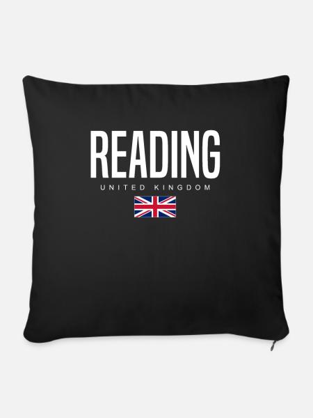 Reading England Großbritannien - Sofakissenbezug 45 x 45 cm - Schwarz
